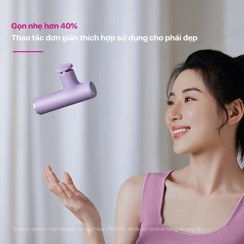 Ảnh Máy Massage Cầm Tay PHILIPS 7311-kiểu dáng tinh tế sang trọng,thiết kế nhỏ gọn,5 cấp độ massage x biên độ sâu 6mm 2