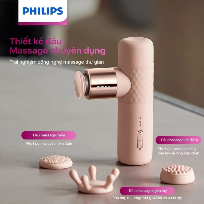Ảnh Máy Massage Cầm Tay PHILIPS 3302G-thiết kế dành riêng cho phái đẹp,massage và chườm ấm 2 trong 1 2