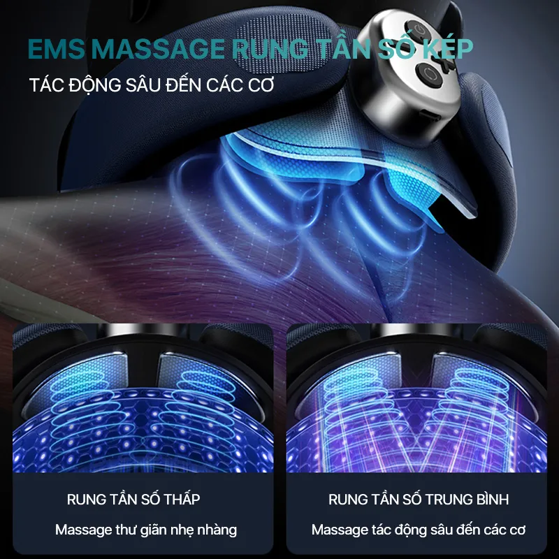 Ảnh Máy Massage Cổ Vai Gáy PHILIPS 3306N-EMS massage chườm ấm thúc đẩy lưu thông tuần hoàn máu 4