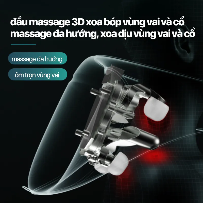 Ảnh Máy Massage Cổ Vai Gáy PHILIPS 3521-sạc không dây tiện dụng, massage nhiều vị trí 3