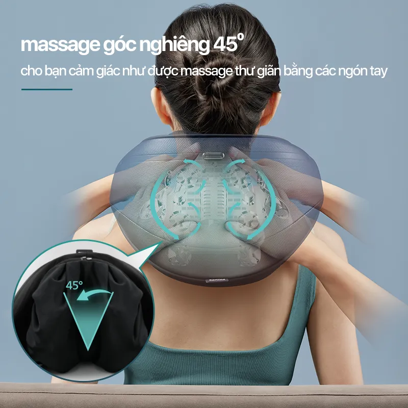 Ảnh Máy Massage Cổ Vai Gáy PHILIPS 3521-sạc không dây tiện dụng, massage nhiều vị trí 4