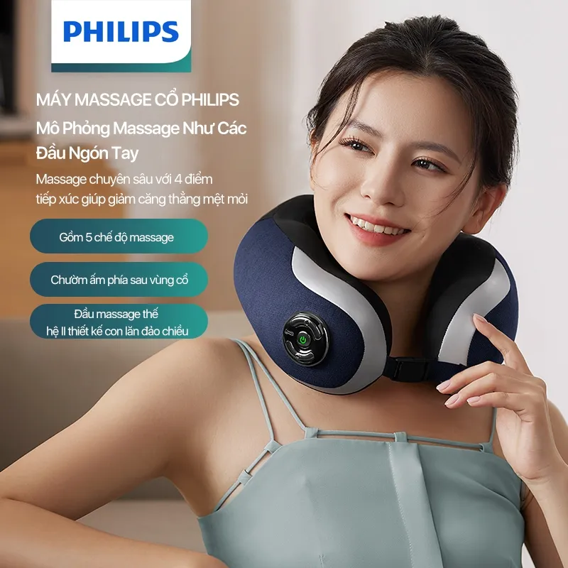 Ảnh Máy Massage Cổ Vai Gáy PHILIPS 3502-mô phỏng massage như các đầu ngón tay 1