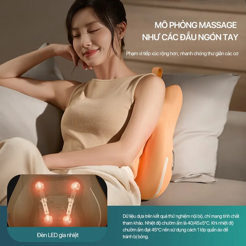 Ảnh Máy Massage Lưng PHILIPS 5102B-đầu massage 3D tự điều chỉnh linh hoạt phù hợp đường cong vùng lưng 3
