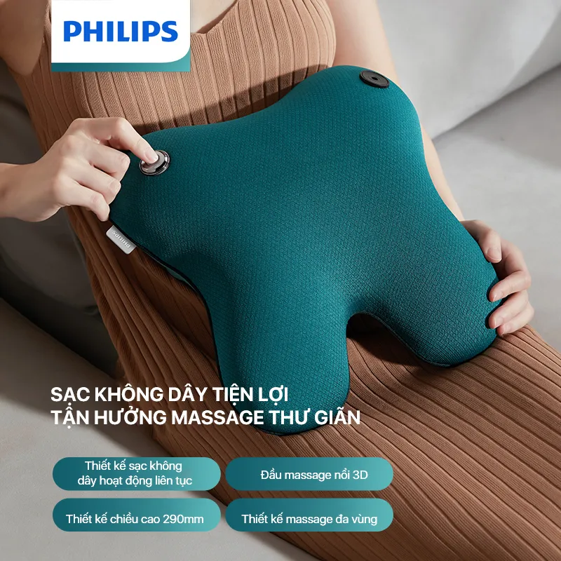Ảnh Máy Massage Lưng PHILIPS 3111-thiết kế sạc không dây hoạt động liên tục,thiết kế chiều cao 290mm 1
