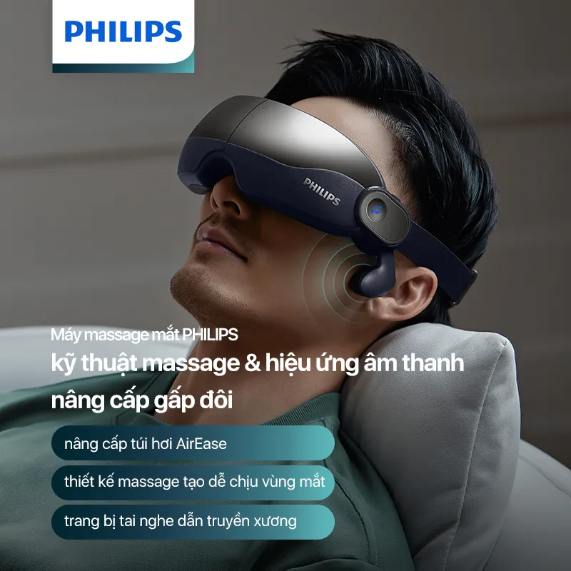 Ảnh Máy Massage Mắt PHILIPS 2702-kết nối thông minh bluetooth phát âm nhạc 1