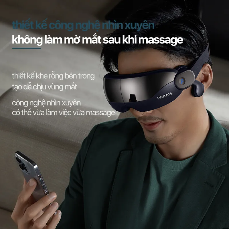 Ảnh Máy Massage Mắt PHILIPS 2702-kết nối thông minh bluetooth phát âm nhạc 3