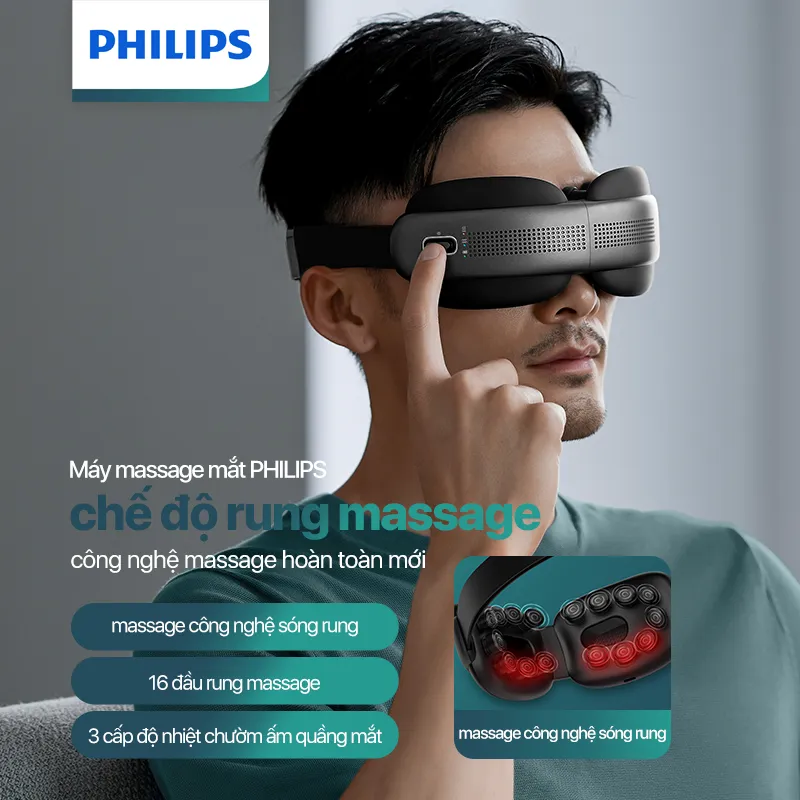 Ảnh Máy Massage Mắt PHILIPS 2522-kỹ thuật massage & hiệu ứng âm thanh nâng cấp gấp đôi 1