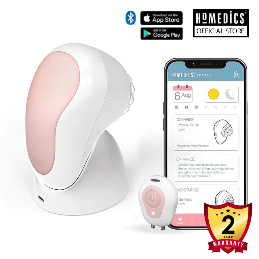 Ảnh Máy massage rửa mặt cao cấp công nghệ siêu âm 3D phân tích da và kết nối điện thoại HoMedics FAC-700 1