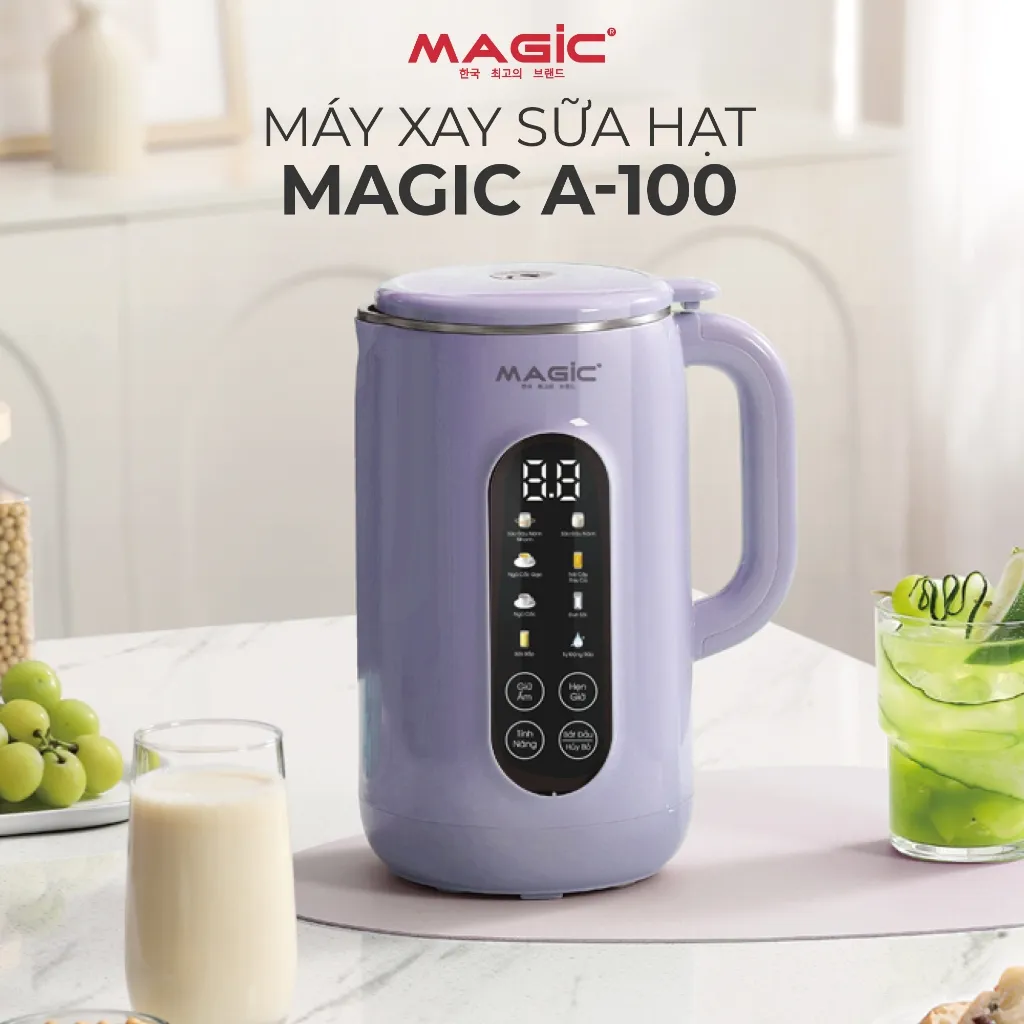 Ảnh Máy Nấu Sữa Hạt Đa Năng 1L Magic A-100, Lưỡi Dao 8 Cánh Inox 304 Đa Chiều, 1000W, BH 12 Tháng 2