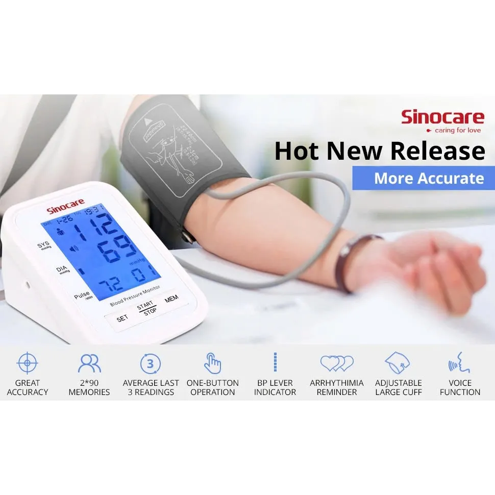 Ảnh Máy Đo Huyết Áp Bắp Tay Tự Động Sinocare BA-823-Giọng Nói Tiếng Việt 2