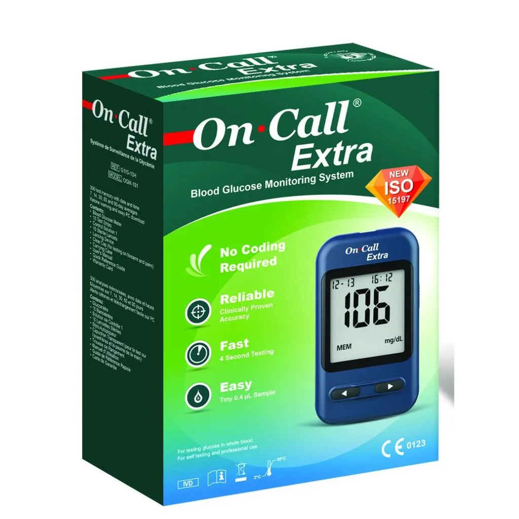 Ảnh Máy Đo Đường Huyết On Call Extra Kèm Hộp 25 Que Thử Đường Huyết On Call® Extra [Bảo Hành Trọn Đời] 3
