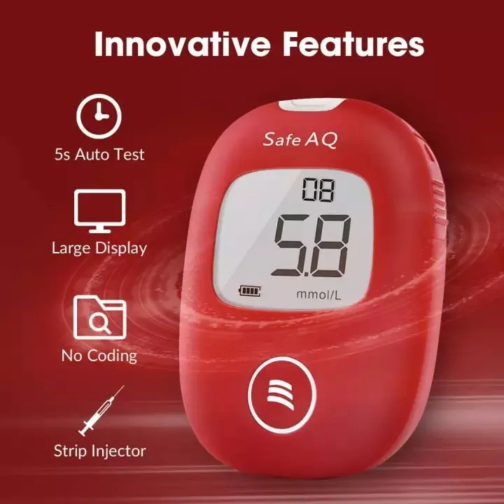 Ảnh Máy Đo Đường Huyết Safe AQ Smart SINOCARE VIETNAM Tặng kèm 50 Que thử Và 50 Kim 2