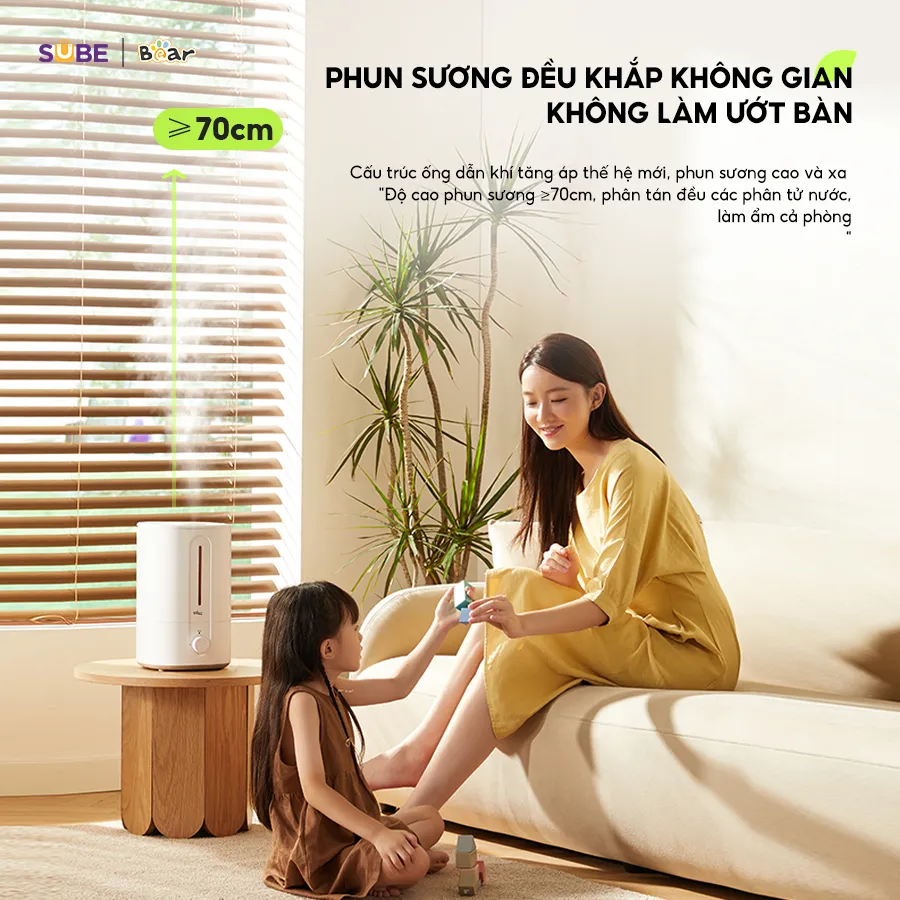 Ảnh Máy Phun Sương Tạo Ẩm Bear Máy Tạo Độ Ẩm Phun Sương 2 Chế Độ Máy Phun Sương Làm Mát Máy Xông Dung Tích 5L SB-TA50M 3