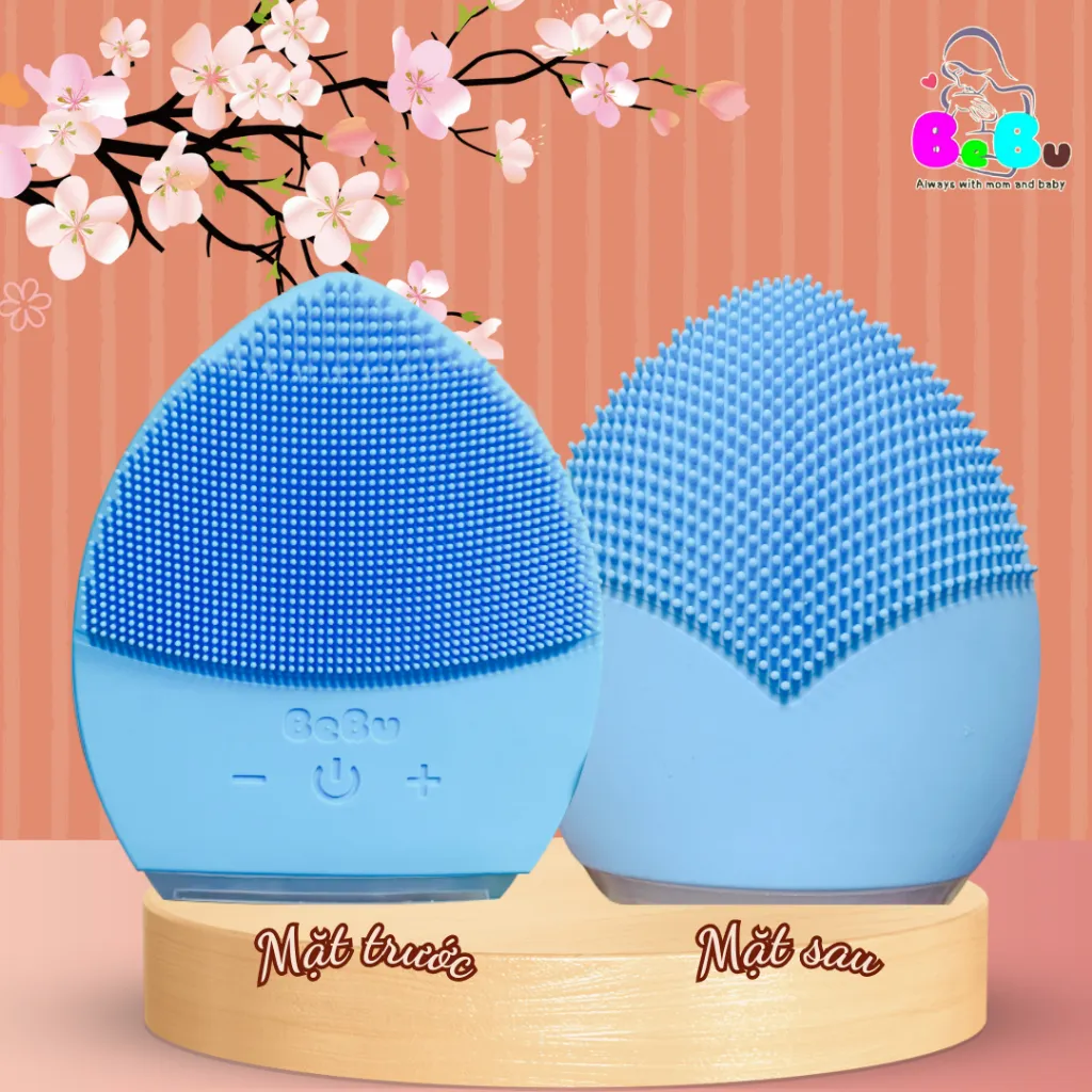 Ảnh Máy rửa mặt BEBU 100% Silicon Cao cấp làm da sạch sâu và massage mặt 3