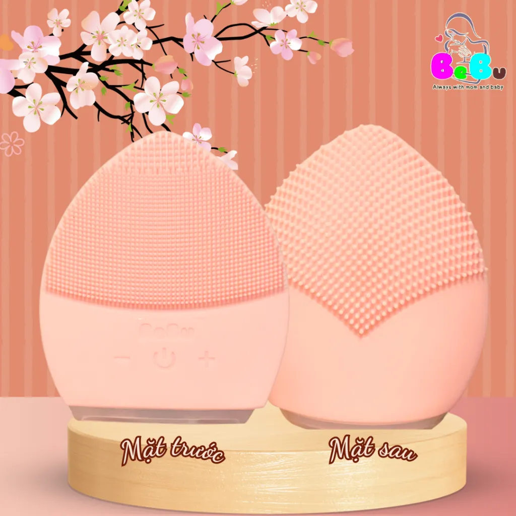 Ảnh Máy rửa mặt BEBU 100% Silicon Cao cấp làm da sạch sâu và massage mặt 4