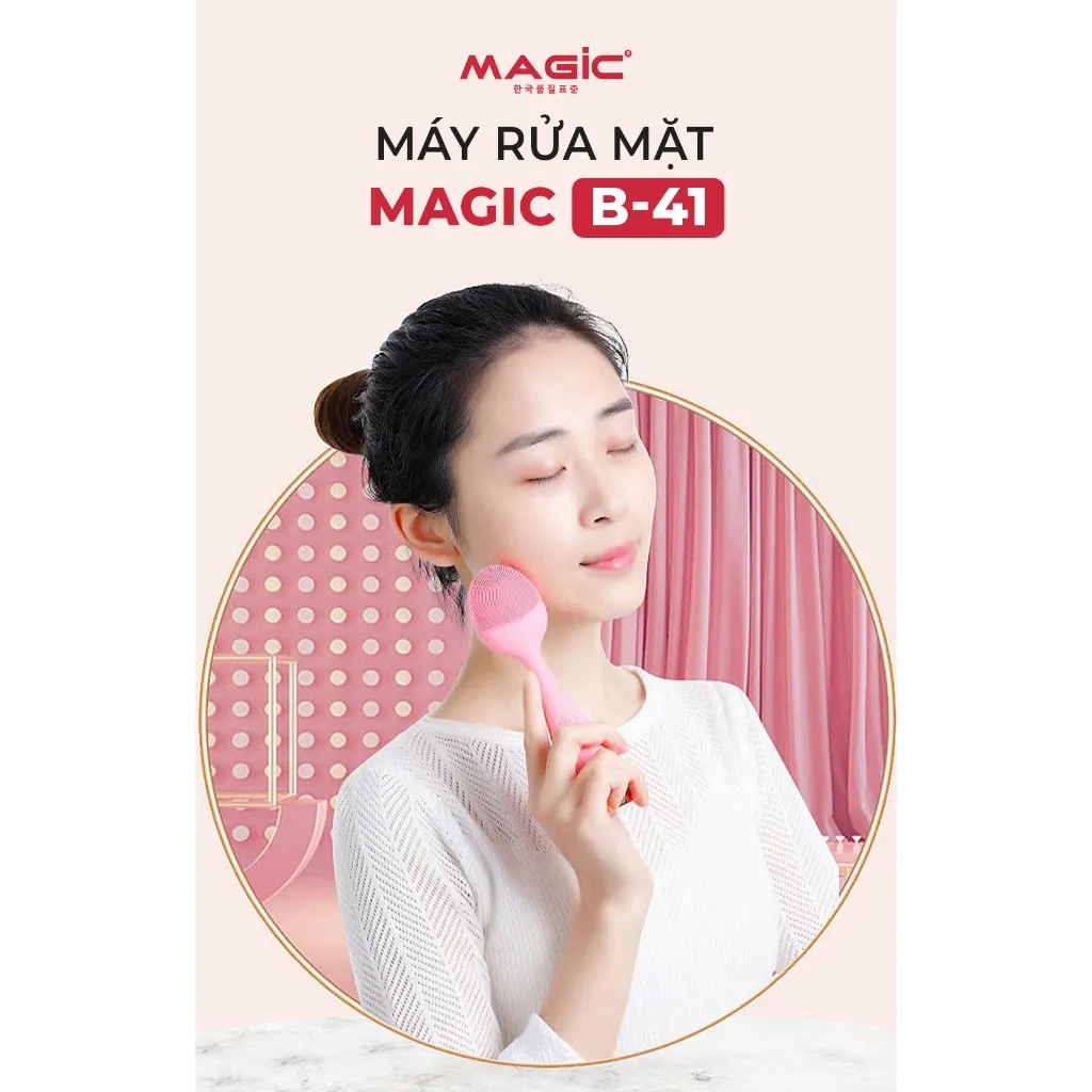 Ảnh Máy Rửa Mặt Magic B-41, 1.2W, 6000 Rung/Phút, Chống Nước IPX5, Bảo Hành 12 Tháng 2