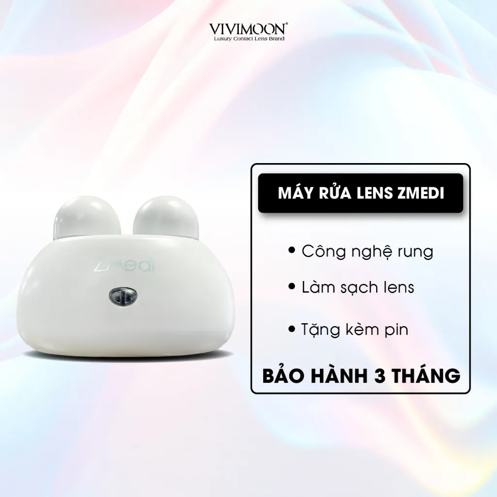 Ảnh Máy rửa vệ sinh lens sóng rung VIVIMOON 360 độ Zmedi cho kính áp tròng 2