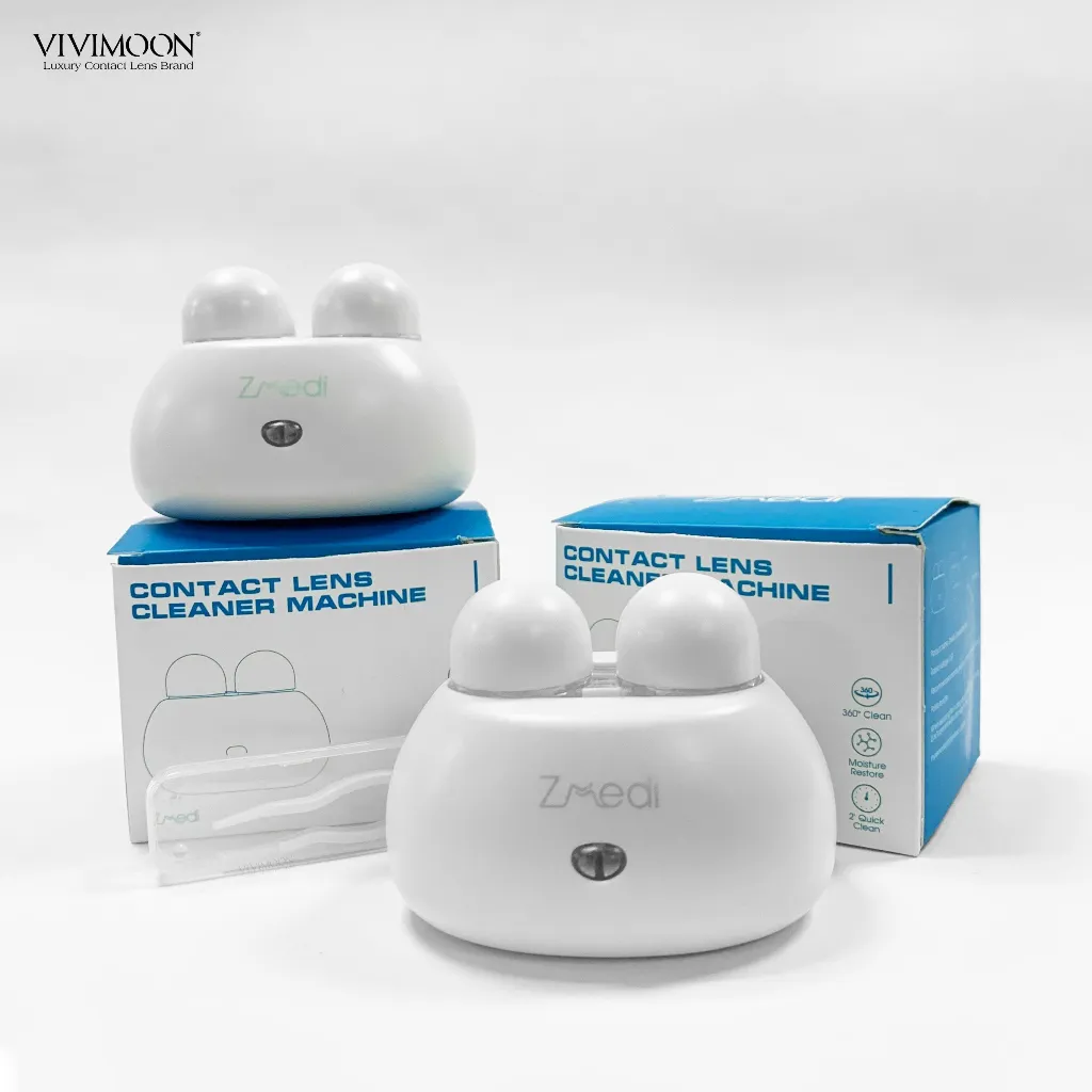 Ảnh Máy rửa vệ sinh lens sóng rung VIVIMOON 360 độ Zmedi cho kính áp tròng 3