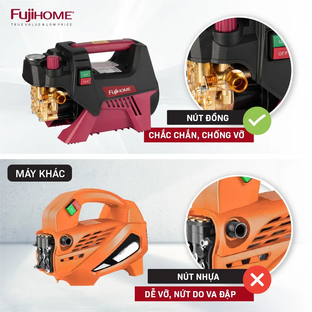 Đánh Giá Máy Rửa Xe FUJIHOME PWX5B Cảm Ứng Từ - Áp Lực Mạnh, Giá Tốt