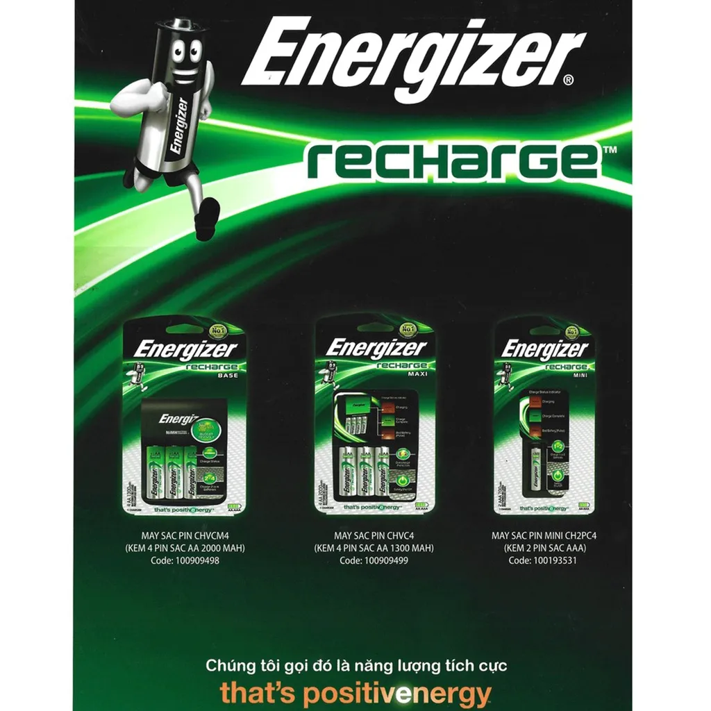 Ảnh Máy sạc pin Energizer CHVC5 BASE - Có 4 cổng sạc AA-AAA, kèm 4 viên pin sạc AA 1300mAh - Bảo hành 30 ngày, 1 đổi 1 2