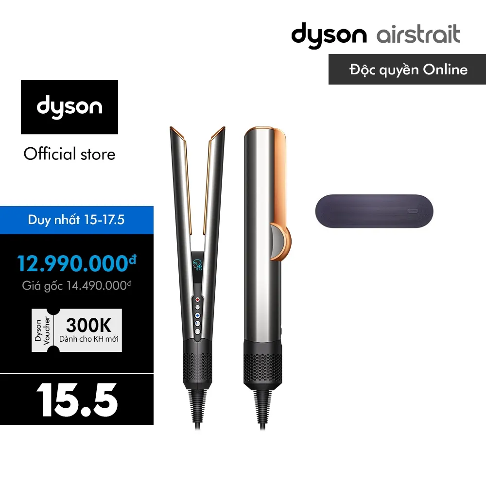 Ảnh Máy sấy duỗi tóc Dyson Airstrait ™ HT01 (Xám Vàng Đồng) 1