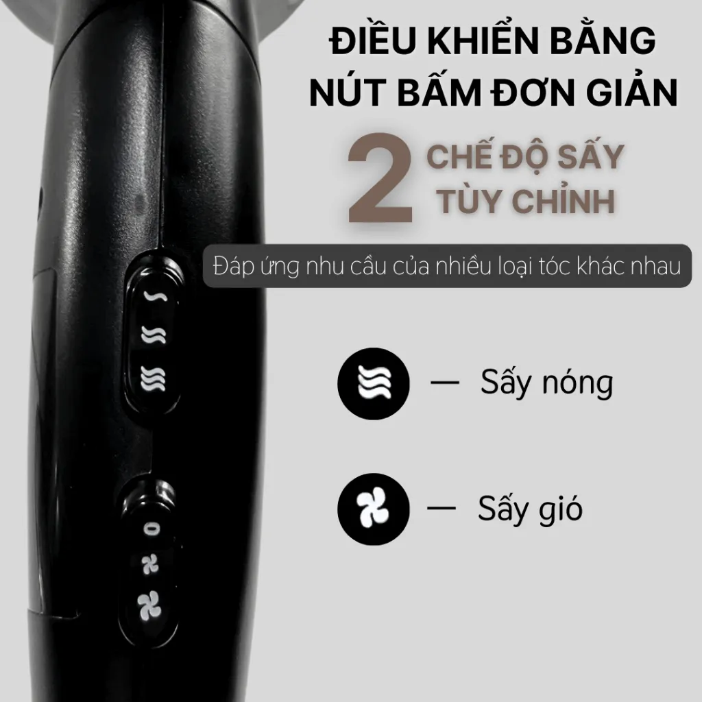 Ảnh Máy sấy tóc 2 đầu sấy cao cấp Daewoo QL-5923 công suất 1800w, bảo hành 12 tháng 2