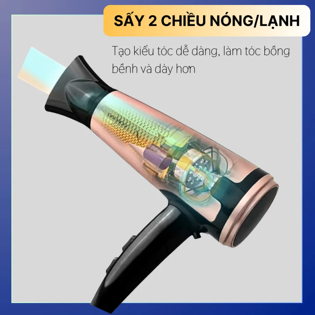 Ảnh Máy sấy tóc 2 đầu sấy cao cấp Daewoo QL-5923 công suất 1800w, bảo hành 12 tháng 3