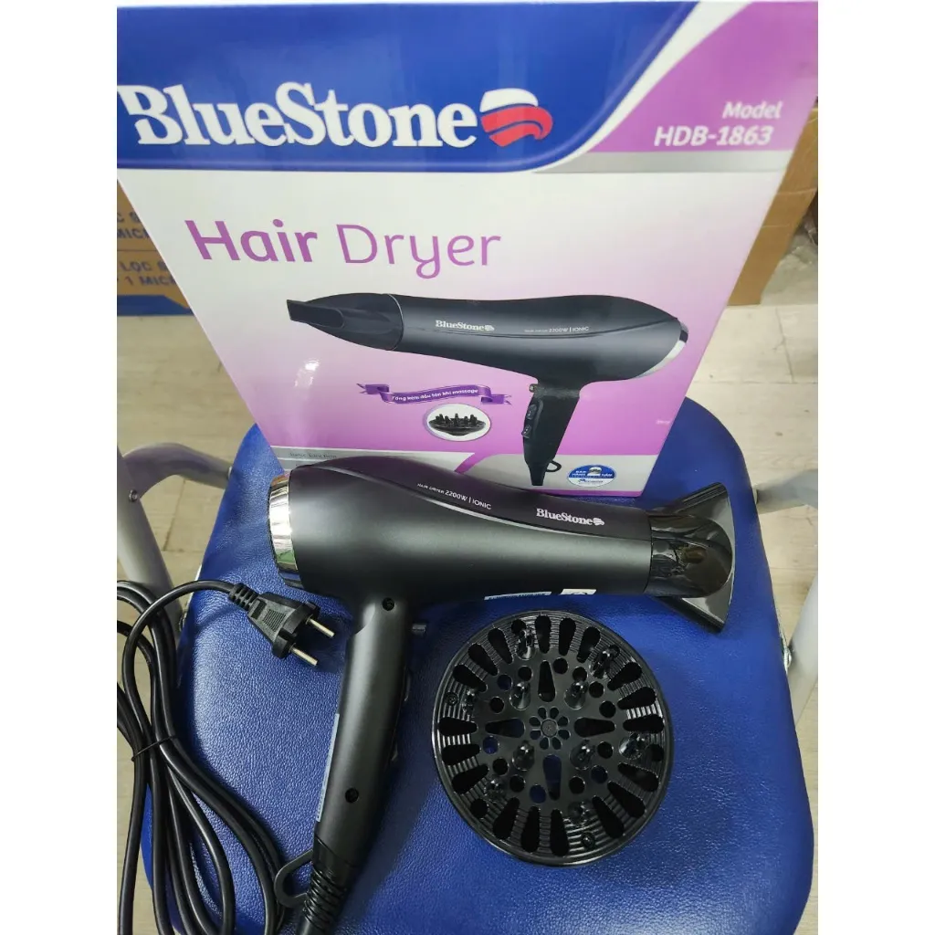 Ảnh Máy sấy tóc Bluestone HDB-1863 - Sấy ion, công suất max 2200W - Bảo hành chính hãng 24 tháng. 4