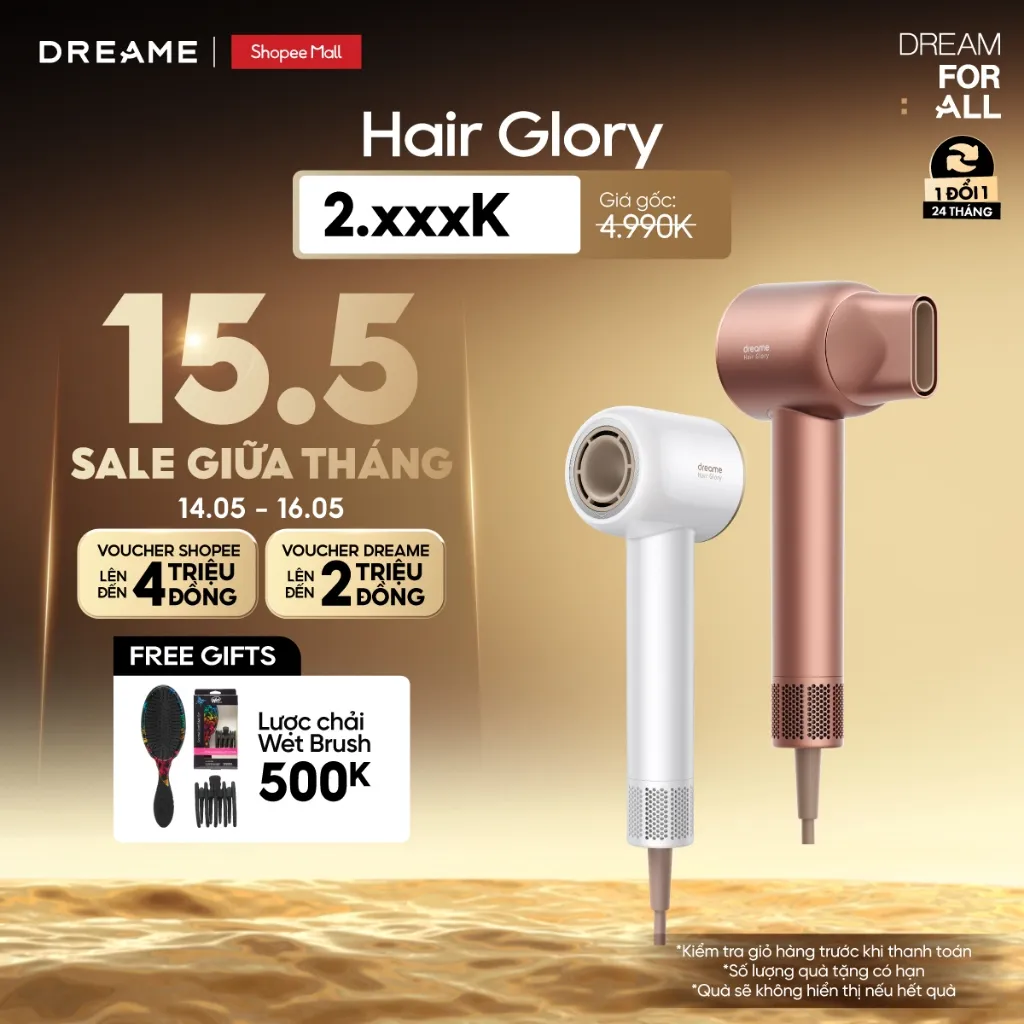 Đánh giá Máy sấy tóc Dreame Hair Glory: Sấy khô nhanh, An toàn 57°C, Siêu nhẹ