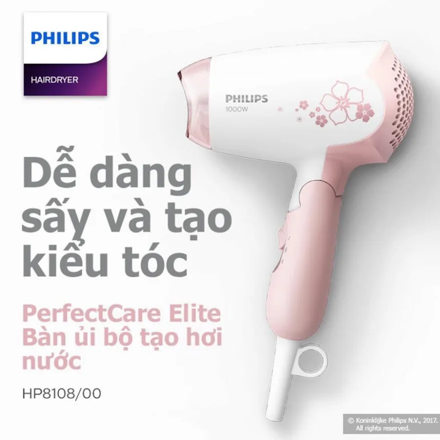 Ảnh Máy Sấy Tóc Du Lịch Mini Philips HP8108/00 - Bảo Hành Chính Hãng 2 Năm 3