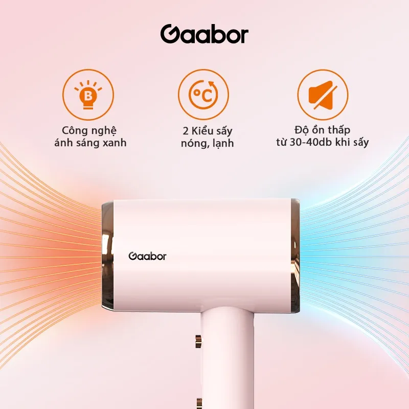 Ảnh Máy sấy tóc Gaabor GHD-N1000D sấy nhanh 2 chiều nóng lạnh công suất 1000W độ ồn thấp ánh sáng xanh 3