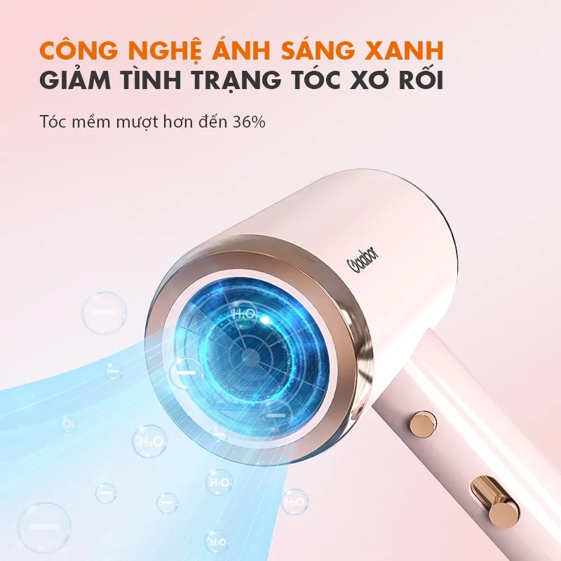 Ảnh Máy sấy tóc Gaabor GHD-N1000D sấy nhanh 2 chiều nóng lạnh công suất 1000W độ ồn thấp ánh sáng xanh 4