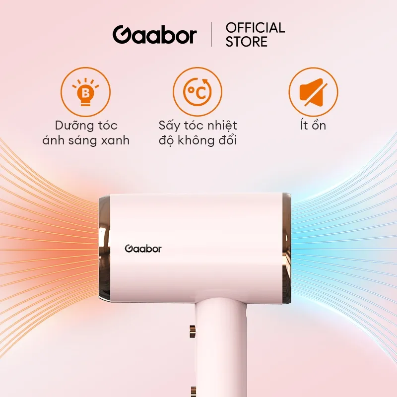 Ảnh Máy sấy tóc GAABOR GHD-N1000D độ ồn thấp, công suất 1000W, sấy khô nhanh chóng, bảo vệ tóc 2