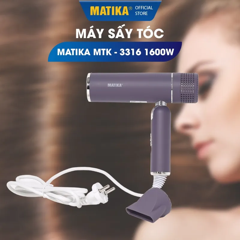 Ảnh Máy Sấy Tóc MATIKA Công Suất 1600W MTK-3316 2