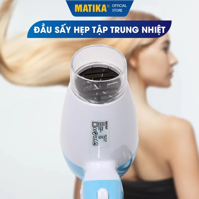 Ảnh Máy Sấy Tóc Mini MATIKA 650W MTK-3312 4