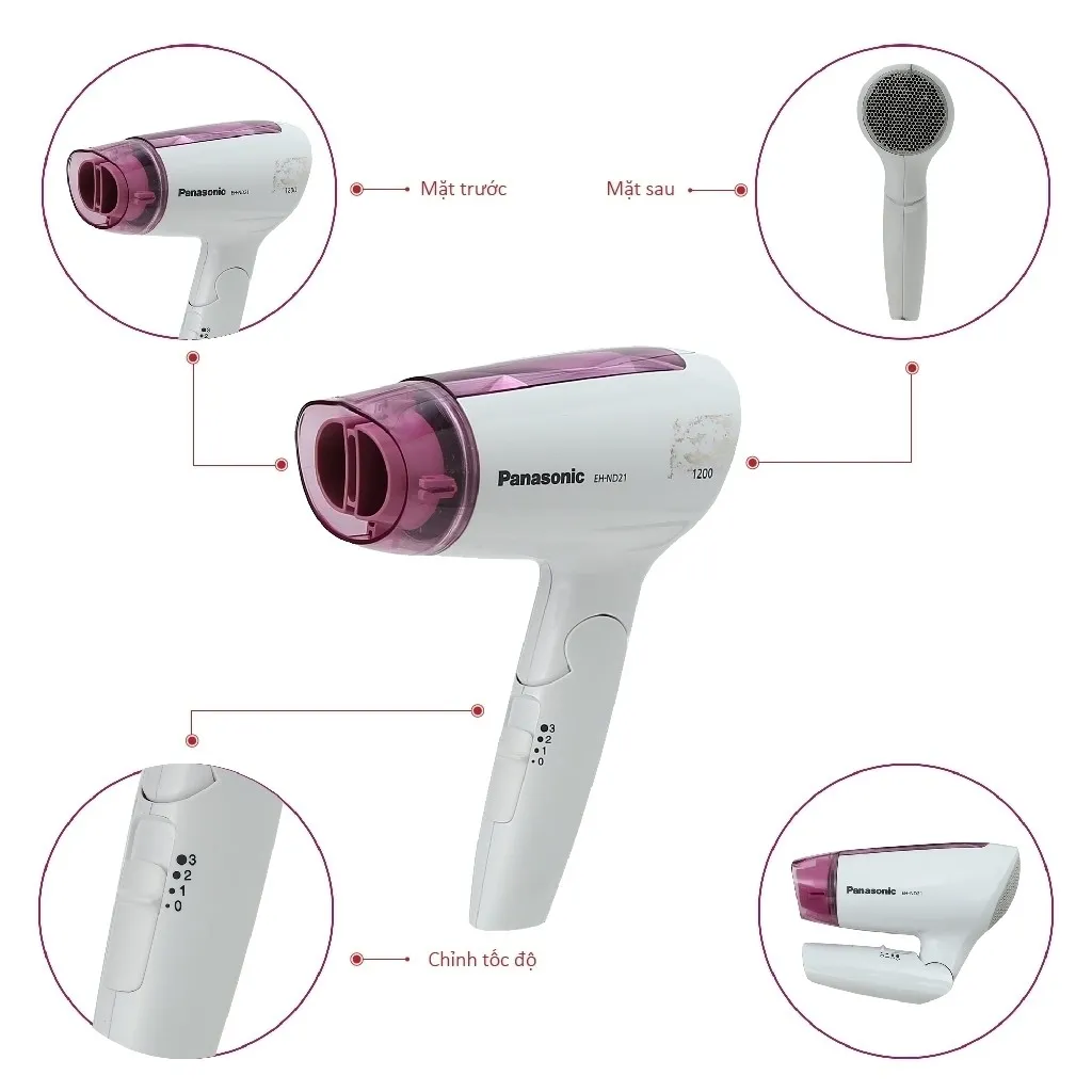 Ảnh Máy sấy tóc PANASONIC EH-ND21-P645 ( Hàng chinh hãng ) 4