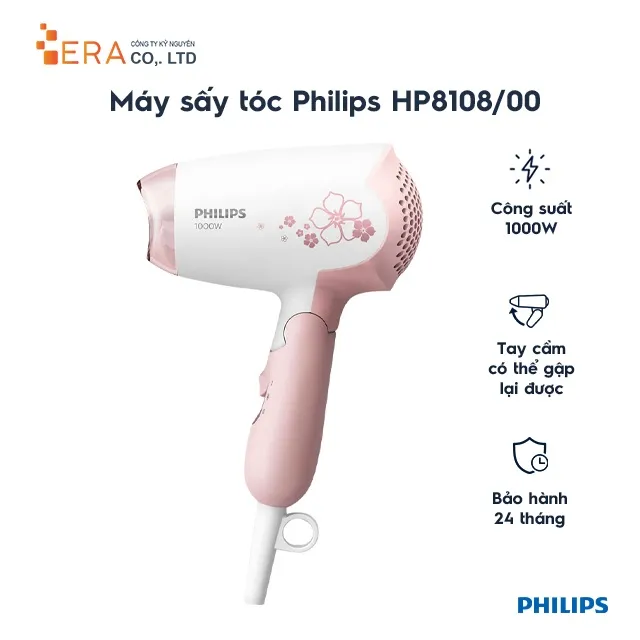 Ảnh Máy Sấy Tóc Philips HP8108/00 1000W - Hàng Chính hãng 1