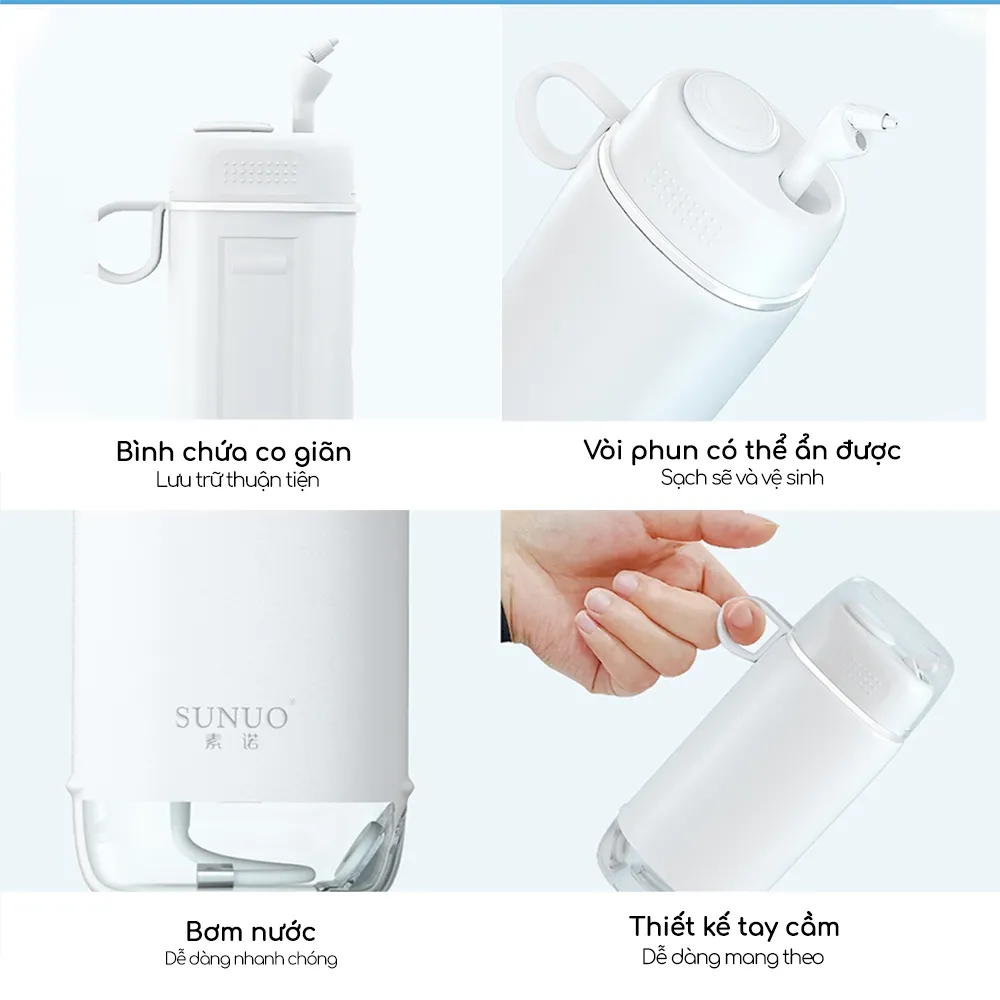 Ảnh Máy tăm nước Sunuo C3 Pro, khử trùng tia cực tím pin 2000mAh chống nước IPX7 3