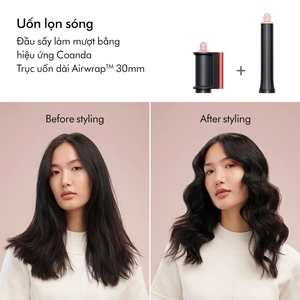 Ảnh Máy tạo kiểu tóc và sấy khô Dyson Airwrap ™ Complete Long (Strawberry Bronze và Blush Pink) 3