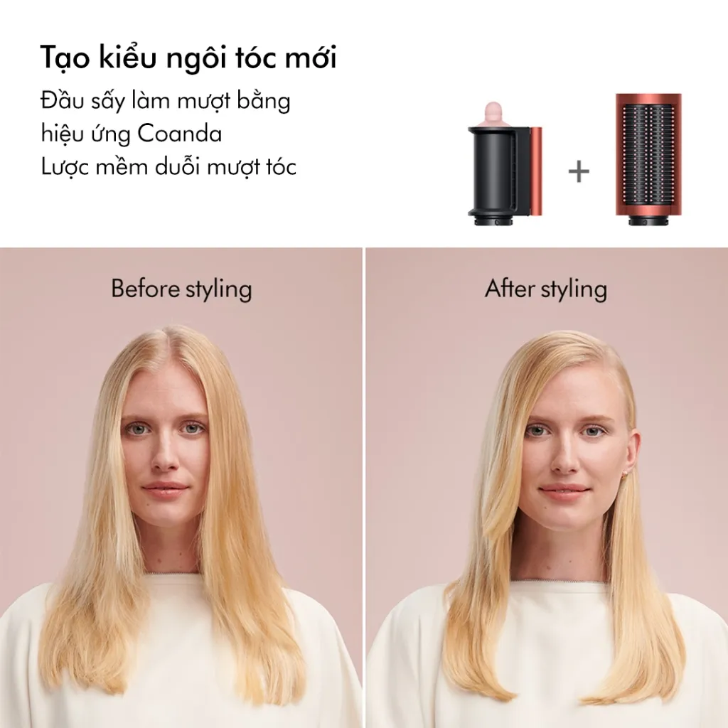 Ảnh Máy tạo kiểu tóc và sấy khô Dyson Airwrap ™ Complete Long (Strawberry Bronze và Blush Pink) 4