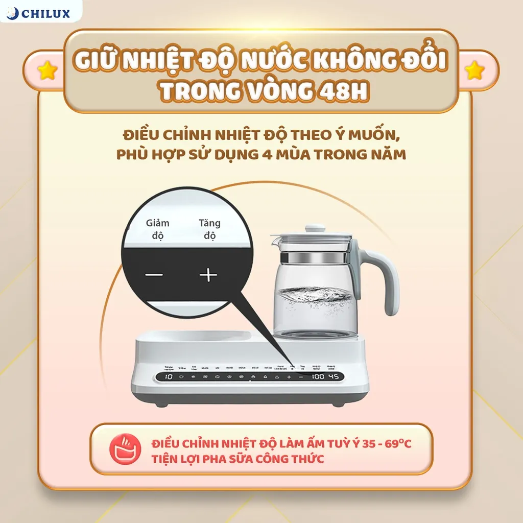 Ảnh Máy tiệt trùng sấy khô hâm sữa Chilux C1 - Bảo hành 2 năm chính hãng, miễn phí vận chuyển toàn quốc 4