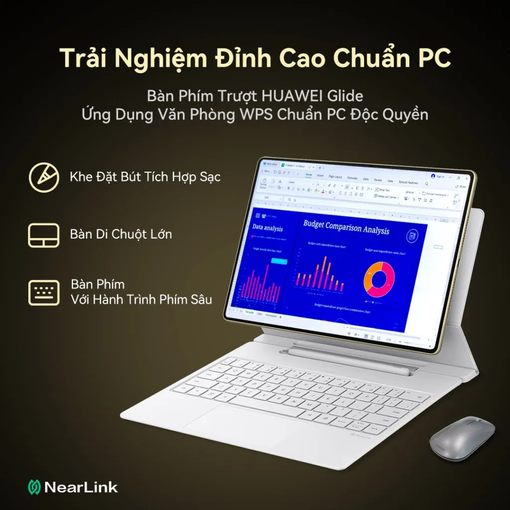 Ảnh Máy tính bảng HUAWEI MatePad Pro 12.2" Màn Hình Tandem OLED PaperMatte 12.2" | Bàn Phím Trượt HUAWEI Glide 3