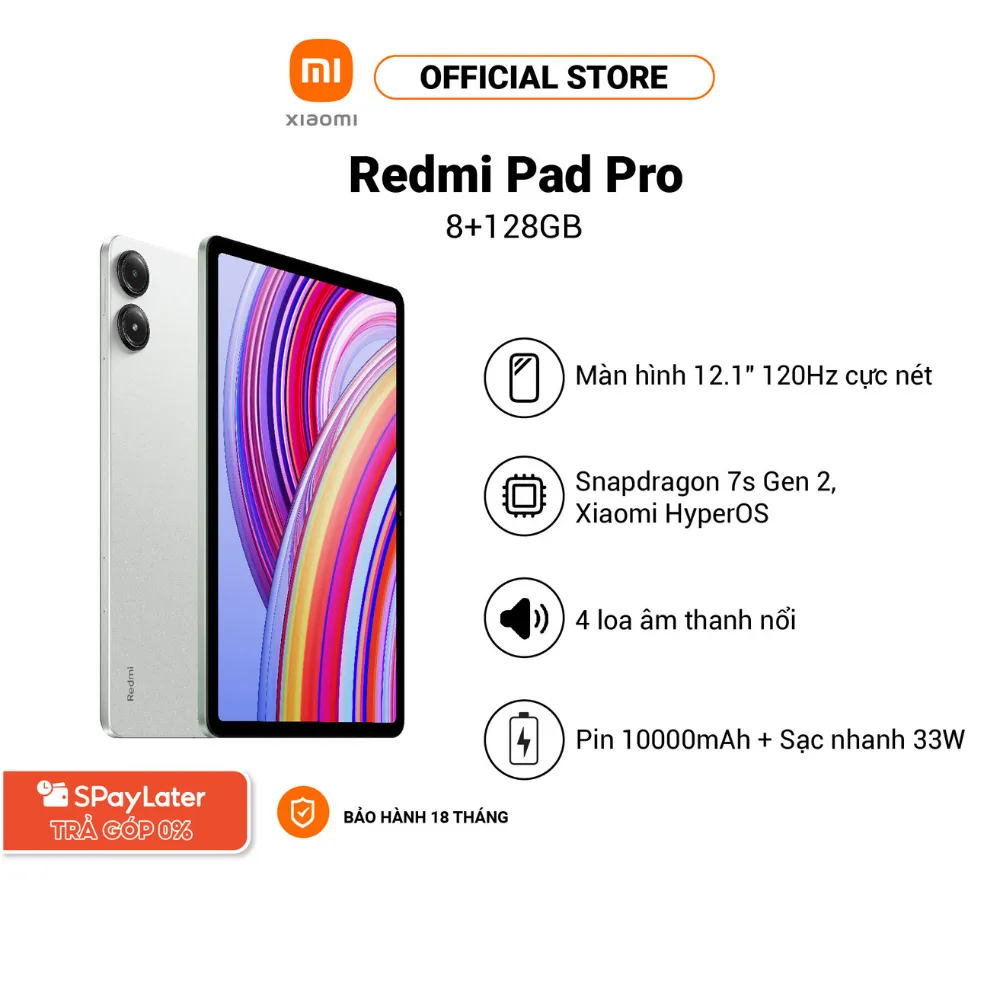 Ảnh Máy tính bảng Redmi Pad Pro (8+128GB) | Màn hình 12,1" 120Hz 2,5K | SD 7sGen2 | Pin 10000mAh 2