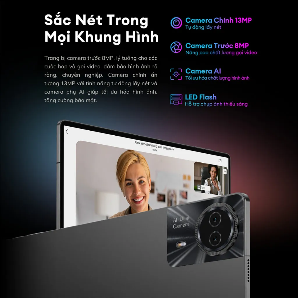 Ảnh Máy Tính Bảng Teclast T50 PLUS 16GB(6+10)/256GB| FHD 11” | 8000mAh | Sạc Nhanh 18W | 2 Nano Sim 4