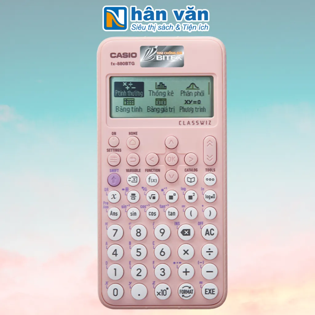 Ảnh Máy Tính Casio FX 880 BTG - Chính Hãng - Màu Hồng 2
