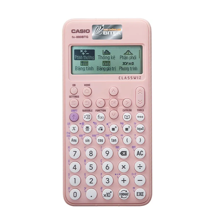 Ảnh Máy Tính Casio FX 880 BTG - Chính Hãng - Màu Hồng 3