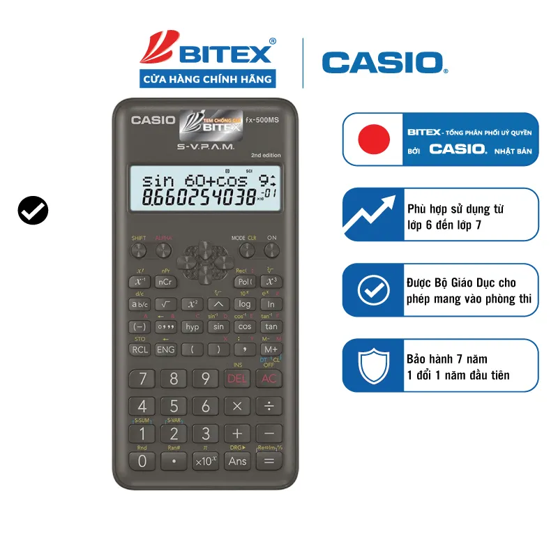 Ảnh Máy tính Casio fx-500MS - 2nd Edition 1