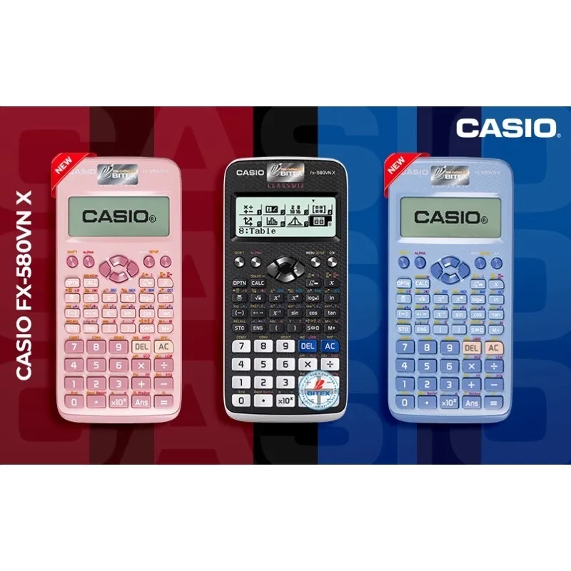 Ảnh Máy tính Casio Fx-580VNX màu đen/ xanh/ hồng dành cho học sinh, sinh viên 4