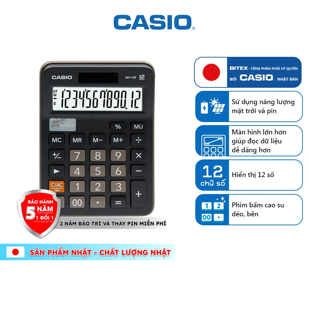 Ảnh Máy tính Casio MX-12B chính hãng 1