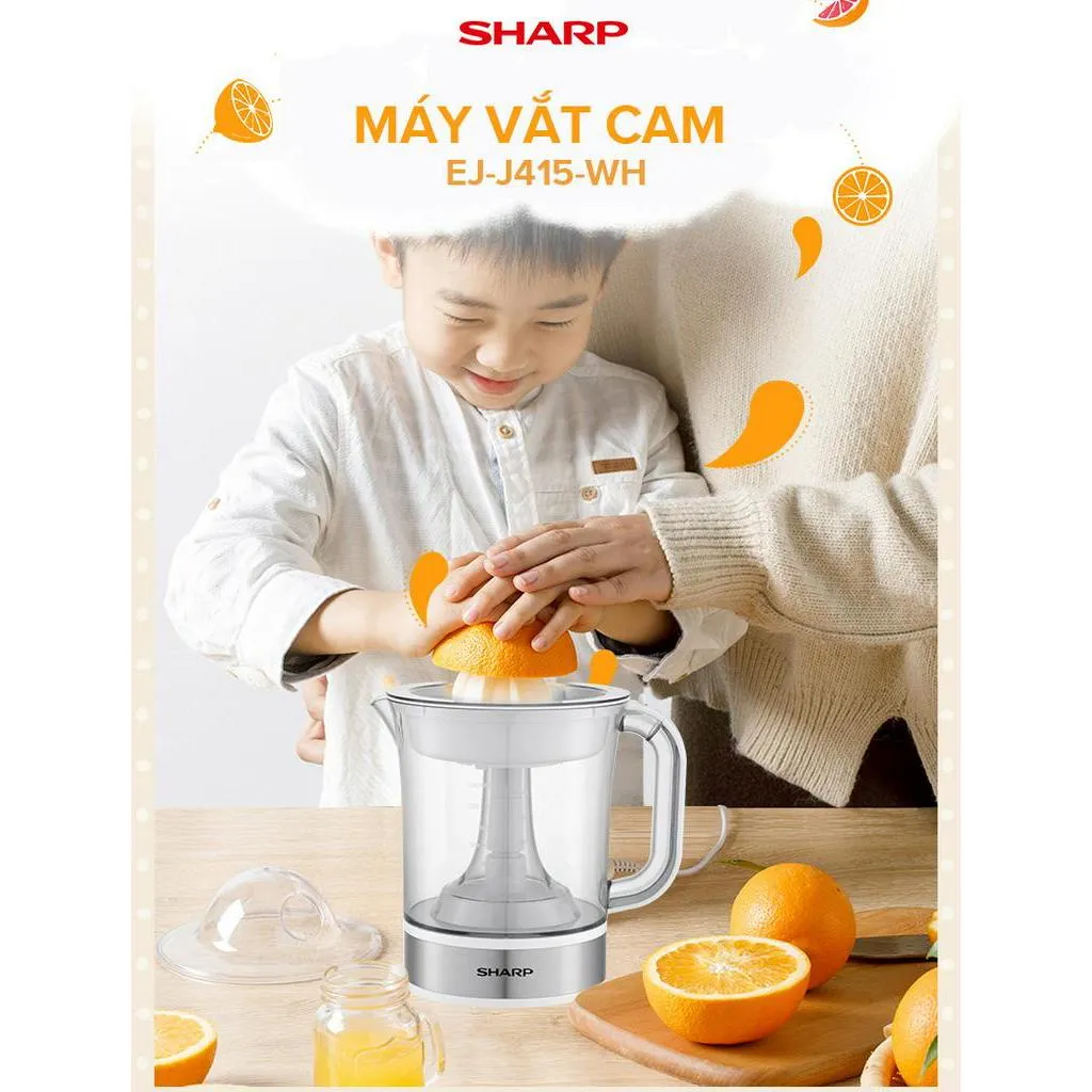 Ảnh Máy Vắt Cam Sharp EJ-J415-WH Dung Tích 1.5L ( Màu Trắng) 1